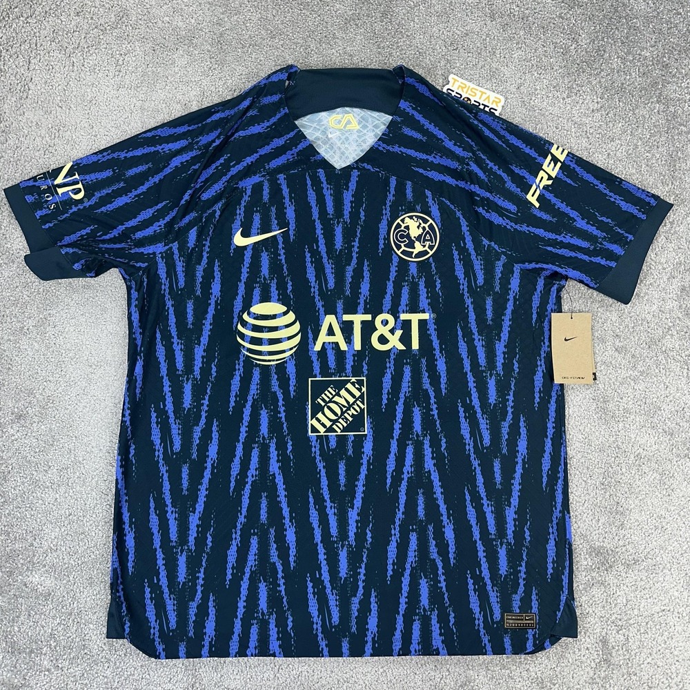 Club America Jersey Mens XL Blue Soccer Nike Authentic Dri Fit ADV DJ7638-455